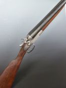 W J Jeffrey & Co 12 bore side by side hammer action shotgun with named and engraved lock, engraved