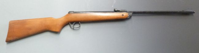 WITHDRAWN    BSA Meteor .22 air rifle with semi-pistol grip and adjustable sights, serial number