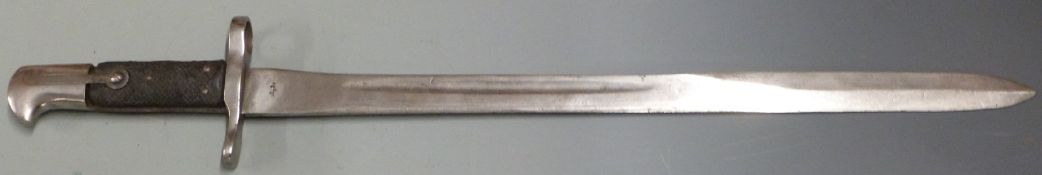 British 1875 pattern volunteer sawback sword bayonet Alex Coppell makers, with 46.5cm sawback