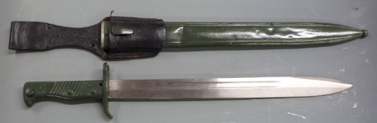 German 88/98 pattern Ersatz all steel version of the 98/05 'butcher' bayonet, with grooved hilt,