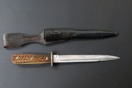 German Luftwaffe Forestry dress bayonet / knife marked Ch.A.W. and Waffen Loesche to ricasso with