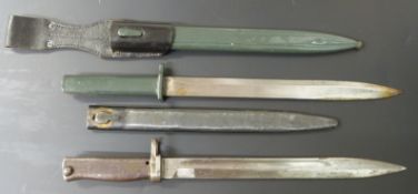 Two German Ersatz all steel bayonets, both with acceptance stamps, one stamped 772 to crosspiece,