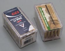 One-hundred .22 WMR rifle cartridges. PLEASE NOTE THAT A VALID RELEVANT FIREARMS/SHOTGUN CERTIFICATE