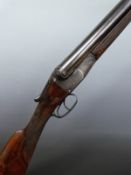 Lincoln Jeffries 12 bore side by side ejector shotgun with engraved lock, trigger guard, underside