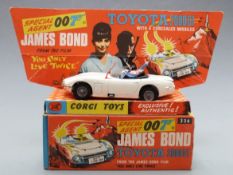 Corgi Toys diecast model James Bond Toyota 2000GT with white body, spoked hubs and figures, 336,