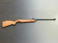 Webley Vulcan .22 air rifle with semi-pistol grip, raised cheek piece to the stock and adjustable
