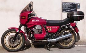 1980 Moto Guzzi V1000SP motorcycle registration FPH 635V, with 948cc V twin engine, current recorded