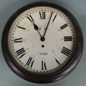 BR railway dial wallclock with single fusee movement, marked to dial BR 11290, overall diameter