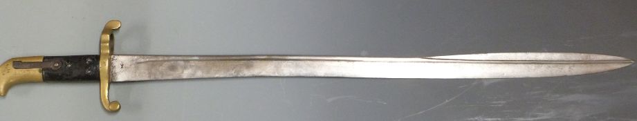 British Sappers/ Miners 1855 pattern Lancaster sword/bayonet with brass pommel and crossguard and