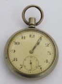 British Railways Midland region keyless winding open faced pocket watch with subsidiary seconds
