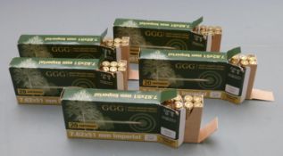 One-hundred 7.62x51mm GGG rifle cartridges, in original boxes. PLEASE NOTE THAT A VALID RELEVANT