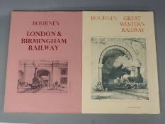 Bourne's Great Western Railway and London and Birmingham Railway large format books