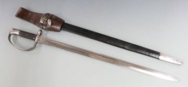 British 1879 pattern Artillery sawback bayonet with some clear stamps to ricasso, pommel (146.B.R.