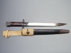 British 'Indian' pattern bayonet No1 Mk2, clear stamps to ricasso, with square pommel and false edge