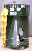 Four British Royal Navy Mk7 model 2 depth charge tail fin units, in original carry cases dated 1989,