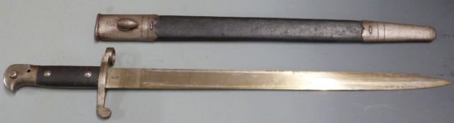British 1887 pattern Martini Henry sword bayonet Mk3, clean stamps to ricasso and pommel,