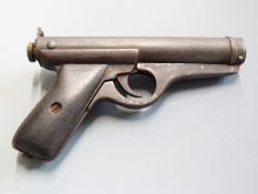A A Brown & Son ABAS Major No. 1 .177 air pistol with wooden grips, NVSN.