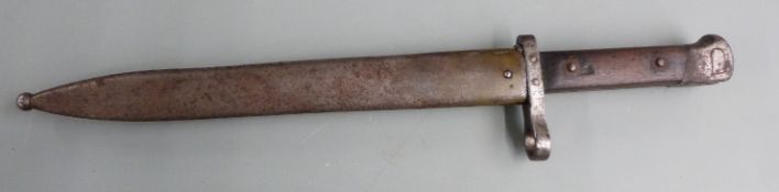 Austrian 1895 pattern Mannlicher bayonet with some clear stamps to ricasso and crosspiece, 25cm