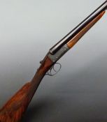 Charles Rossen 12 bore side by side shotgun with named and engraved locks, engraved trigger guard,