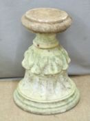 A reconstituted stone plinth, H53cm