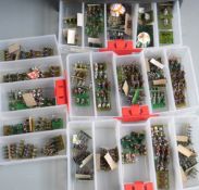 A very large collection of 15mm scale hand painted white metal war gaming soldiers.