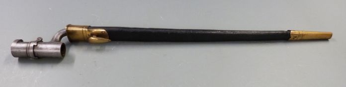 British 1853 pattern socket bayonet with 44cm blade and scabbard