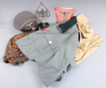 Quantity of reproduction German WWII uniform including a cap