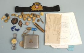 Royal Navy documents, paperwork and ephemera relating to Lt Commander A E B Cheetham RN including