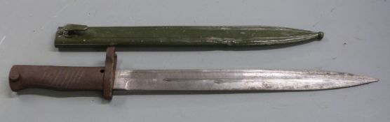 German 88/98 pattern Ersatz all steel knife bayonet with grooved hilt, 31cm fullered blade and