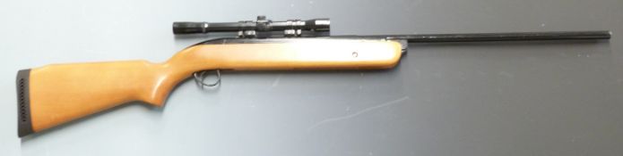 BSA Mercury .22 air rifle with semi-pistol grip, raised cheekpiece and Nikko Sterling 4x20 scope,