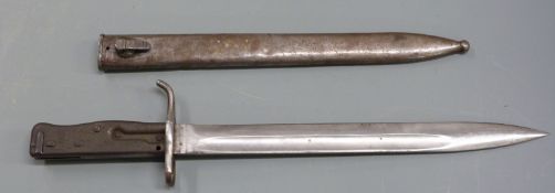 German 88/98 pattern Ersatz all steel knife bayonet with pressed steel hilt and upswept quillon,