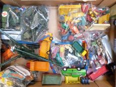 A large collection of Corgi, Dinky, Matchbox and similar diecast model vehicles including