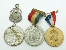 British Army silver boxing medal awarded to Pte W Creasey 20th Battalion Durham Light Infantry