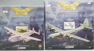 Two Corgi The Aviation Archive Military 1:144 scale diecast model aeroplanes limited edition B-29
