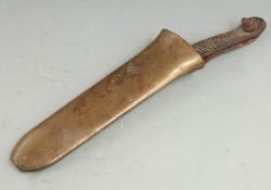 Bronze diver's knife sheath