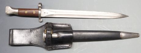 British 1888 pattern Mk1 second type bayonet, with clear stamps to ricasso for Enfield and WWG