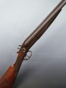 William Fletcher of Yeovil 'Farmers Gun' 12 bore side by side hammer action shotgun with named and