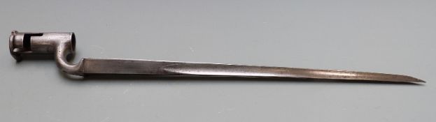British 1842 pattern socket bayonet with some clear stamps to 43cm blade