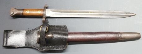 British 1888 pattern bayonet commercial/volunteer type, no oil hole or markings, blade length
