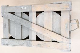 Two military transport crates, one marked tail fairing, length 81cm. Consigned by a Royal Navy