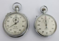Two British Railways stopwatches, one Western region the other Eastern region, both with