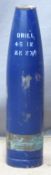 British Royal Navy 4.5 MkN3/1 gun practice round with fuse marked No11 TL, length 47.5cm.