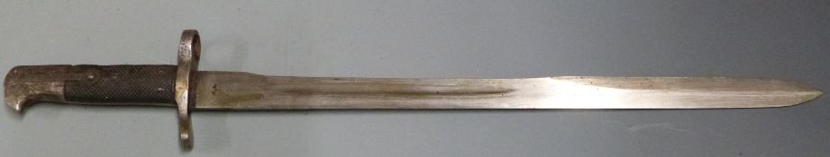 British 1875 pattern volunteer sawback sword bayonet Alex Coppell makers with 46.5cm sawback removed