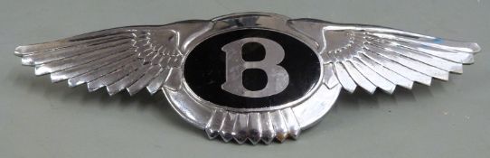 Bentley winged badge with black background, width 16cm