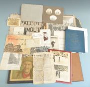 A collection of photographs and collectables for Army, Royal Navy etc including Marling School Cadet