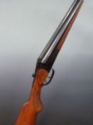Baikal 430 16 bore side by side shotgun with engraved locks, trigger guard underside and top