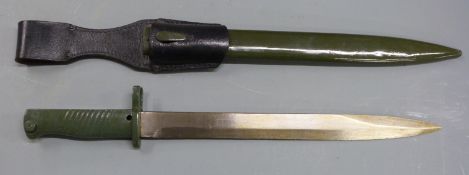 German 88/98 pattern Ersatz all steel knife bayonet with nine grooved hilt, acceptance stamp to