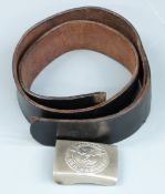 German Third Reich Nazi Reichsbahn Schutz railway belt buckle and leather belt