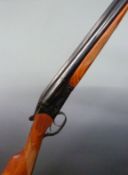 7542 Baikal Model 58 12 bore side by side shotgun with engraved locks, trigger guard underside and