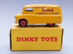 Dinky Toys diecast model Bedford 10-CWT Van 'Kodak' with yellow body, red hubs and 'Kodak